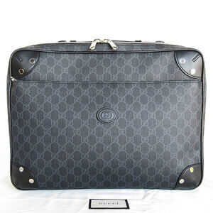 Gucci GG Supreme handbag backpack business bag black gray silver
